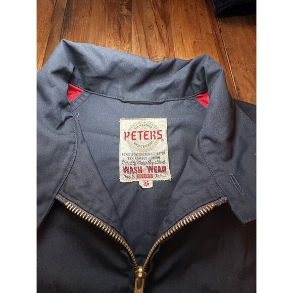 Vintage Peters All Weather Sportswear Jacket Size 36 Hidden Southern Flag Cuffs - Picture 3 of 8